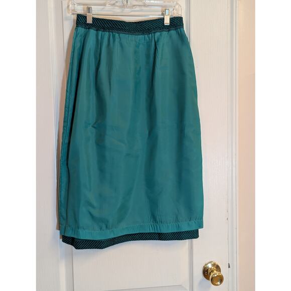 Vintage Evan Picone 100% Wool Emerald Green Skirt, Size 8 - Picture 6 of 7